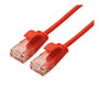 ROLINE Green UTP Patch Cable Cat.6A (Class EA), LSOH, Slim, Rojo, 0.15 m