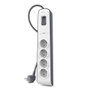 Belkin Regleta de Protección contra Sobretensiones 4 Tomas, 2 m, Gris/Blanco