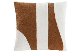 DKD Home Decor Cojín Patchwork Blanco y Marrón