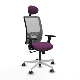 PIQUERAS Y CRESPO Silla de oficina Zulema con mecanismo Sincro, Morado y Gris
