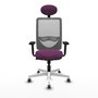 PIQUERAS Y CRESPO Silla de oficina Zulema con mecanismo Sincro, Morado y Gris
