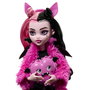 Monster High Muñeca Clawdeen Wolf Fiesta Pijamas Hky66 Mattel Muñeca con Mascota Incluida para Niños +4 Años