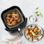 Inde Base de Silicona Cuadrada para Air Fryer - 20 cm x 20 cm, Antiadherente y Resistente al Calor para Freidora de Aire (24 Unidades)