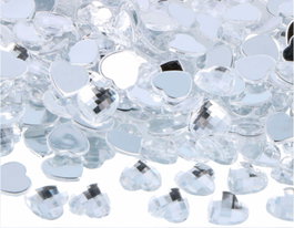 Innspiro Gemas Decorativas Acrílicas Corazón Transparente 14x14mm 500u