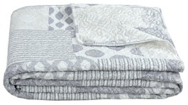 DKD Home Decor Colcha Beige Patchwork Poliester 260 x 1 x 240 cm