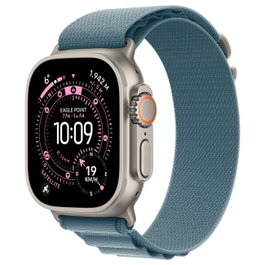 Apple Watch Ultra 3 Titanium Cellular 49mm Natur Alpine Loop hellblau Small