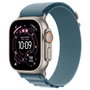 Apple Watch Ultra 3 Titanium Cellular 49mm Natur Alpine Loop hellblau Small