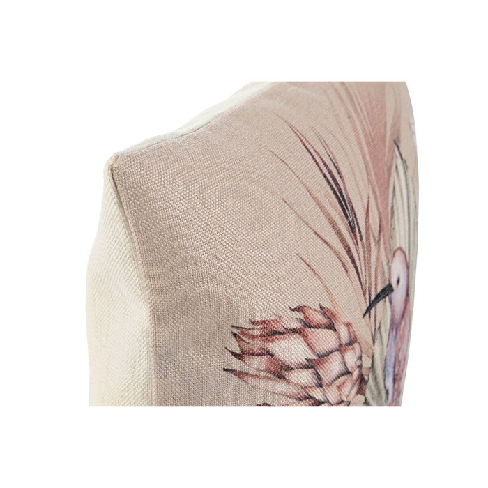 DKD Home Decor Cojín de Poliéster con Estampado de Ave Multicolor