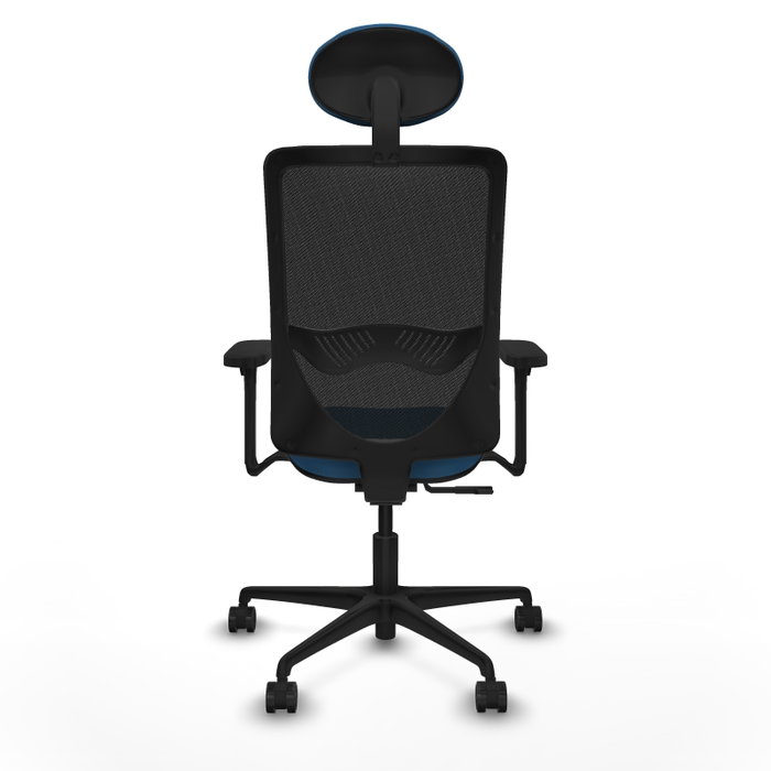 PIQUERAS Y CRESPO Silla de oficina Zulema con mecanismo Sincro, Azul claro y Negro