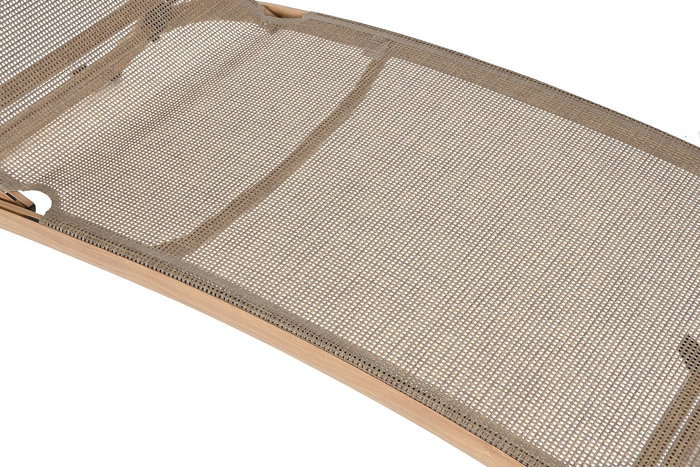 DKD Home Decor Tumbona Ajustable de Aluminio y Ratán Sintético Natural para Terraza y Jardín, Ancho 192 cm (2 Unidades)