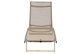 DKD Home Decor Tumbona Ajustable de Aluminio y Ratán Sintético Natural para Terraza y Jardín, Ancho 192 cm (2 Unidades)