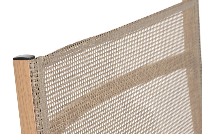 DKD Home Decor Tumbona Ajustable de Aluminio y Ratán Sintético Natural para Terraza y Jardín, Ancho 192 cm (2 Unidades)