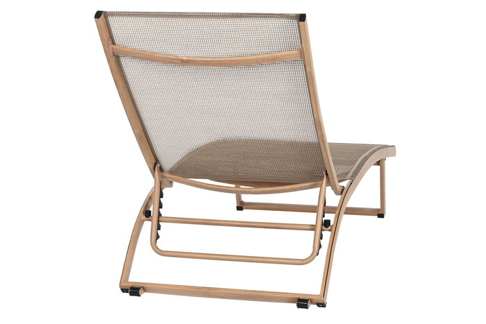 DKD Home Decor Tumbona Ajustable de Aluminio y Ratán Sintético Natural para Terraza y Jardín, Ancho 192 cm (2 Unidades)