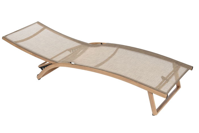 DKD Home Decor Tumbona Ajustable de Aluminio y Ratán Sintético Natural para Terraza y Jardín, Ancho 192 cm (2 Unidades)