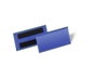 DURABLE Funda Magnética Azul con Ventana Transparente 38 x 100 mm, Pack de 50