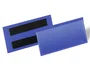 DURABLE Funda Magnética Azul con Ventana Transparente 38 x 100 mm, Pack de 50