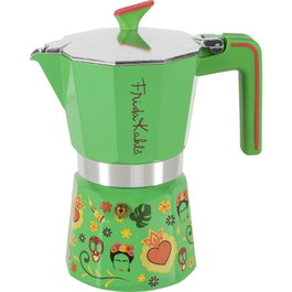 Pedrini Moka Pot Frida Kahlo Edition Verde, 6 Tazas