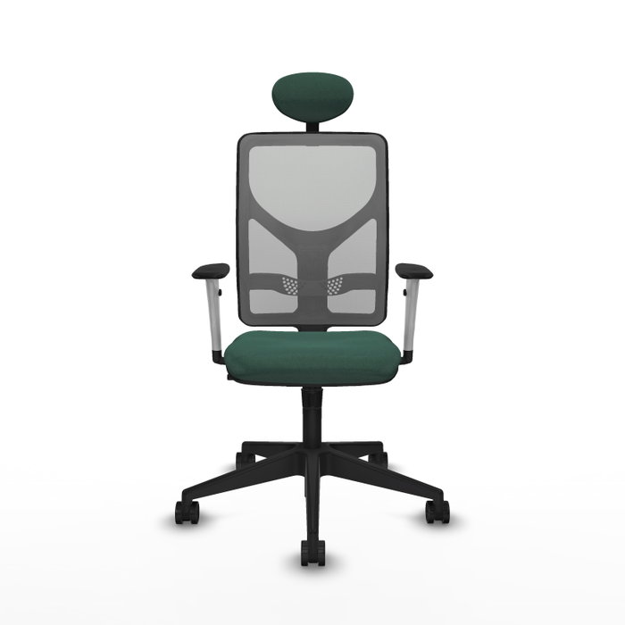 PIQUERAS Y CRESPO Silla de oficina Motilla con mecanismo Sincro, Verde botella y Gris PIQUERAS Y CRESPO Silla de oficina Motilla con mecanismo Sincro, Verde botella y Gris