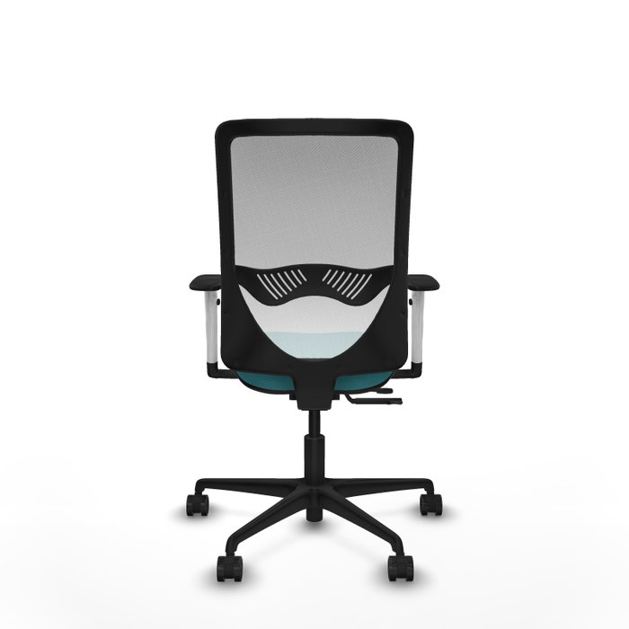 PIQUERAS Y CRESPO Silla de oficina Zulema Turquesa y Blanco