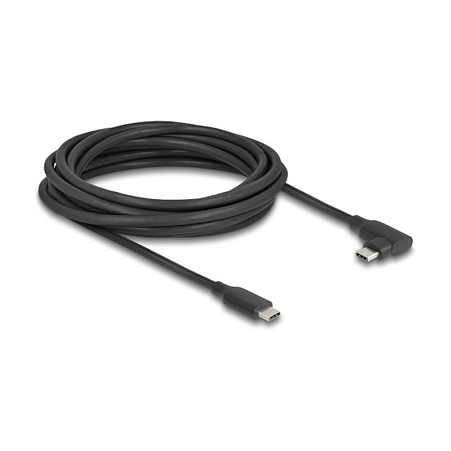 DeLOCK Cable USB Type-C a Type-C Angular 5 m 8K 60 W Negro DeLOCK Cable USB Type-C a Type-C Angular 5 m 8K 60 W Negro