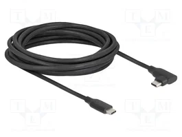 DeLOCK Cable USB Activo 5 m USB Type-C™ a USB Type-C™ Angular 8K 60 W PD 10 Gbps