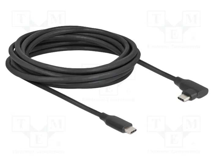 DeLOCK Cable USB Activo 5 m USB Type-C™ a USB Type-C™ Angular 8K 60 W PD 10 Gbps