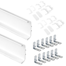 Emuca Kit de 2 perfiles centrales Gola Blanco