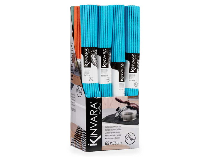 Kinvara Antideslizante 700 Gr Goma Gris Naranja Azul 95 x 65 cm (Set de 12)