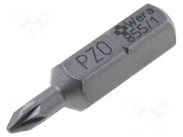 WERA Punta de destornillador Pozidriv® PZ0 1/4 pulgada 25 mm
