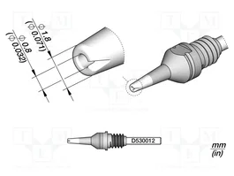 JBC TOOLS Pico para máquinas de desoldar 1,8x0,8mm