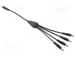 ESPE Cable de Alimentación CC 2x0,75mm² con 4 conectores DC 5,5/2,1