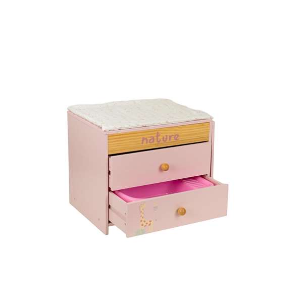 Muñecas Arias Cómoda/Cambiador Nature con 2 Cajones y Bañera Muñecas Arias Cómoda/Cambiador Nature con 2 Cajones y Bañera