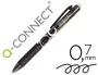Q-connect Bolígrafo Retractil Borrable Tinta Gel Trazo 0,7 mm Negro