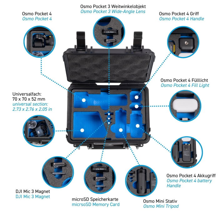 B&W gimbal.case PP.23 para DJI Osmo Pocket 4 Creator Combo, Negro B&W gimbal.case PP.23 para DJI Osmo Pocket 4 Creator Combo, Negro