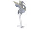 DKD Home Decor Figura de Garza en Metal Gris y Amarillo