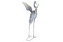 DKD Home Decor Figura de Garza en Metal Gris y Amarillo