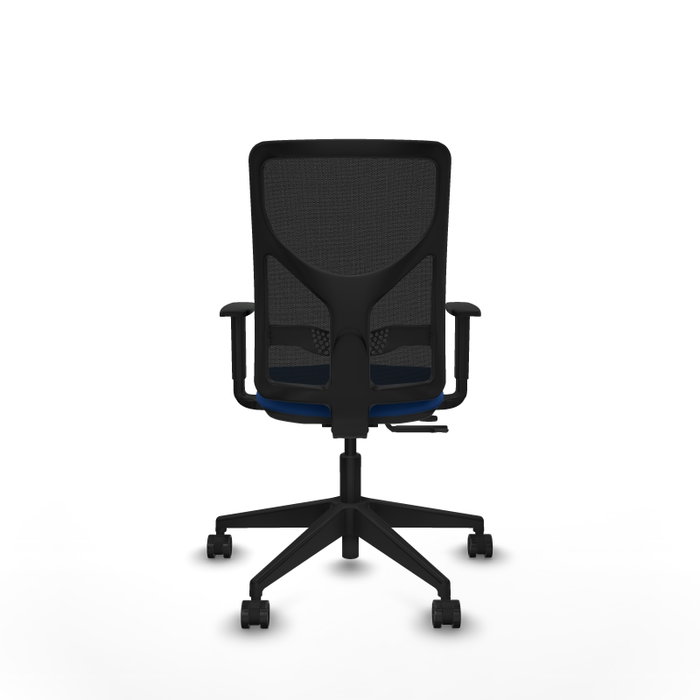 PIQUERAS Y CRESPO Silla de oficina Motilla con mecanismo Sincro/Traslack, Azul y Negro