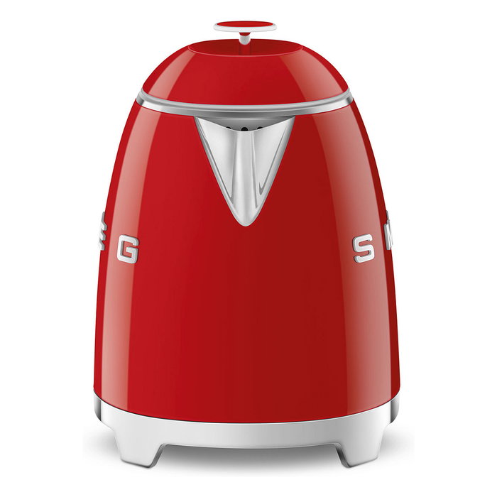 Smeg KLF05RDEU Hervidor Eléctrico de Agua Mini 0.8 Litros 1400W Rojo con Indicador de Nivel, Base Giratoria 360 Grados y Filtro para Hervir Agua