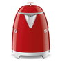 Smeg KLF05RDEU Hervidor Eléctrico de Agua Mini 0.8 Litros 1400W Rojo con Indicador de Nivel, Base Giratoria 360 Grados y Filtro para Hervir Agua