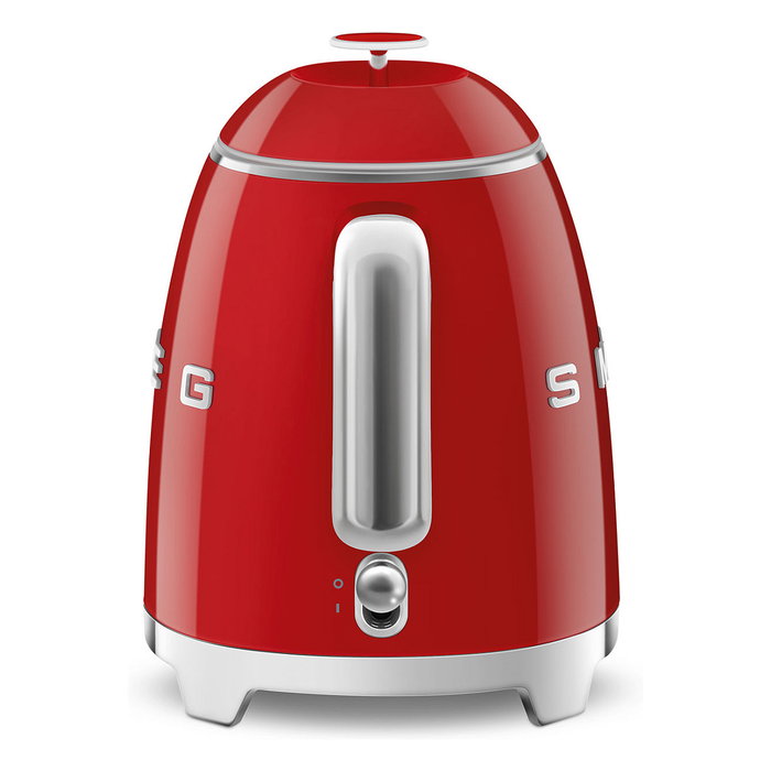 Smeg KLF05RDEU Hervidor Eléctrico de Agua Mini 0.8 Litros 1400W Rojo con Indicador de Nivel, Base Giratoria 360 Grados y Filtro para Hervir Agua