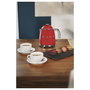 Smeg KLF05RDEU Hervidor Eléctrico de Agua Mini 0.8 Litros 1400W Rojo con Indicador de Nivel, Base Giratoria 360 Grados y Filtro para Hervir Agua