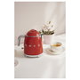 Smeg KLF05RDEU Hervidor Eléctrico de Agua Mini 0.8 Litros 1400W Rojo con Indicador de Nivel, Base Giratoria 360 Grados y Filtro para Hervir Agua