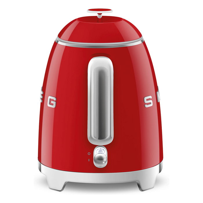Smeg KLF05RDEU Hervidor Eléctrico de Agua Mini 0.8 Litros 1400W Rojo con Indicador de Nivel, Base Giratoria 360 Grados y Filtro para Hervir Agua