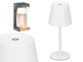 Giftdecor Lámpara Sobremesa Midnight Metal LED USB-C, 2 Luces (Cálido/Frío), Color Blanco, Dimensiones 11x26.5x11 cm (Set de 8)