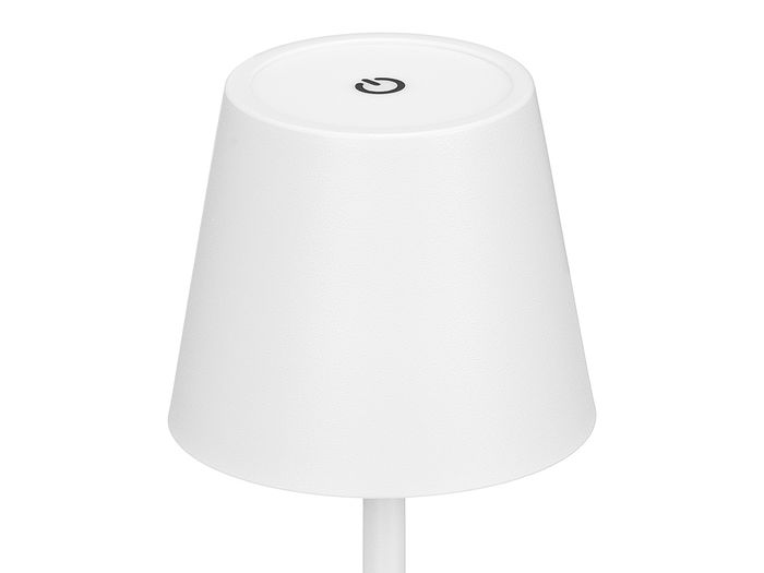 Giftdecor Lámpara Sobremesa Midnight Metal LED USB-C, 2 Luces (Cálido/Frío), Color Blanco, Dimensiones 11x26.5x11 cm (Set de 8)