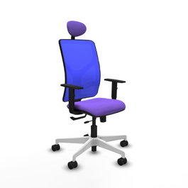 PIQUERAS Y CRESPO Silla de oficina Motilla con mecanismo Sincro/Traslack, Lila y Azul