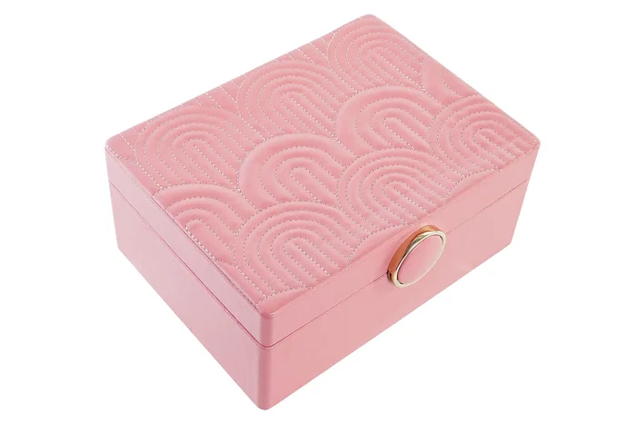 DKD Home Decor Joyero Glam Rosa 13 x 8.5 x 17 cm DKD Home Decor Joyero Glam Rosa 13 x 8.5 x 17 cm