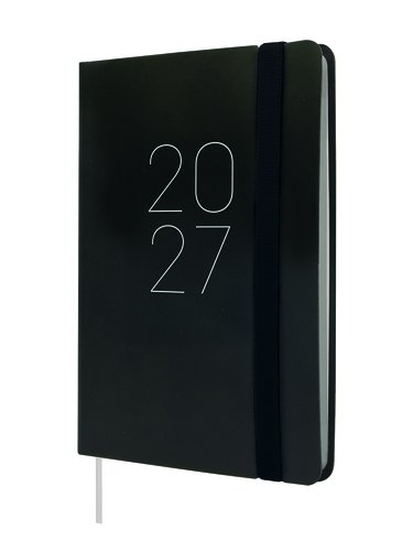 Finocam Agenda Anual 2027 Flexi Lisa con Tapa Flexible y Goma Negro Finocam Agenda Anual 2027 Flexi Lisa con Tapa Flexible y Goma Negro