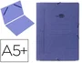 Liderpapel Carpeta de Cartón Pintado Azul con Gomas Cuarto