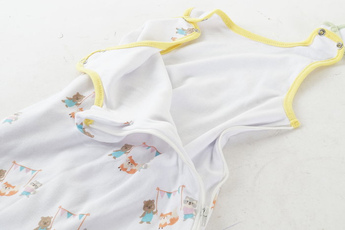 DKD Home Decor Saco Dormir Bebé Amarillo Verde 24 x 24 x 6 cm (4 Unidades)